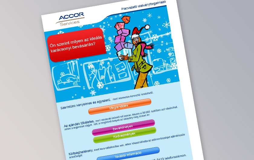 Accor Services karácsonyi e-mail kampány